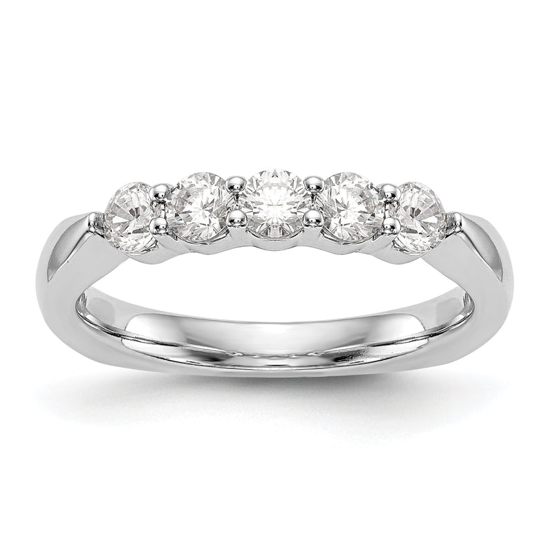 14K Weißgold Diamant-Trauring