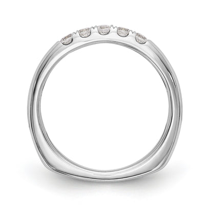 14K Weißgold Diamant-Trauring