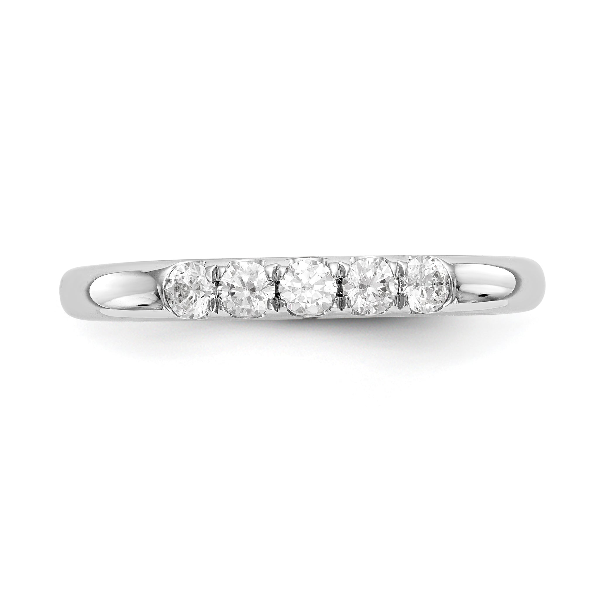 14K Weißgold Diamant-Trauring