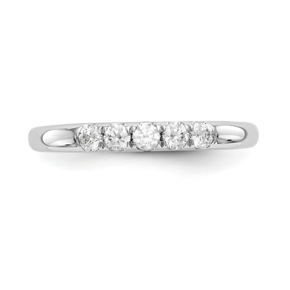 14K Weißgold Diamant-Trauring