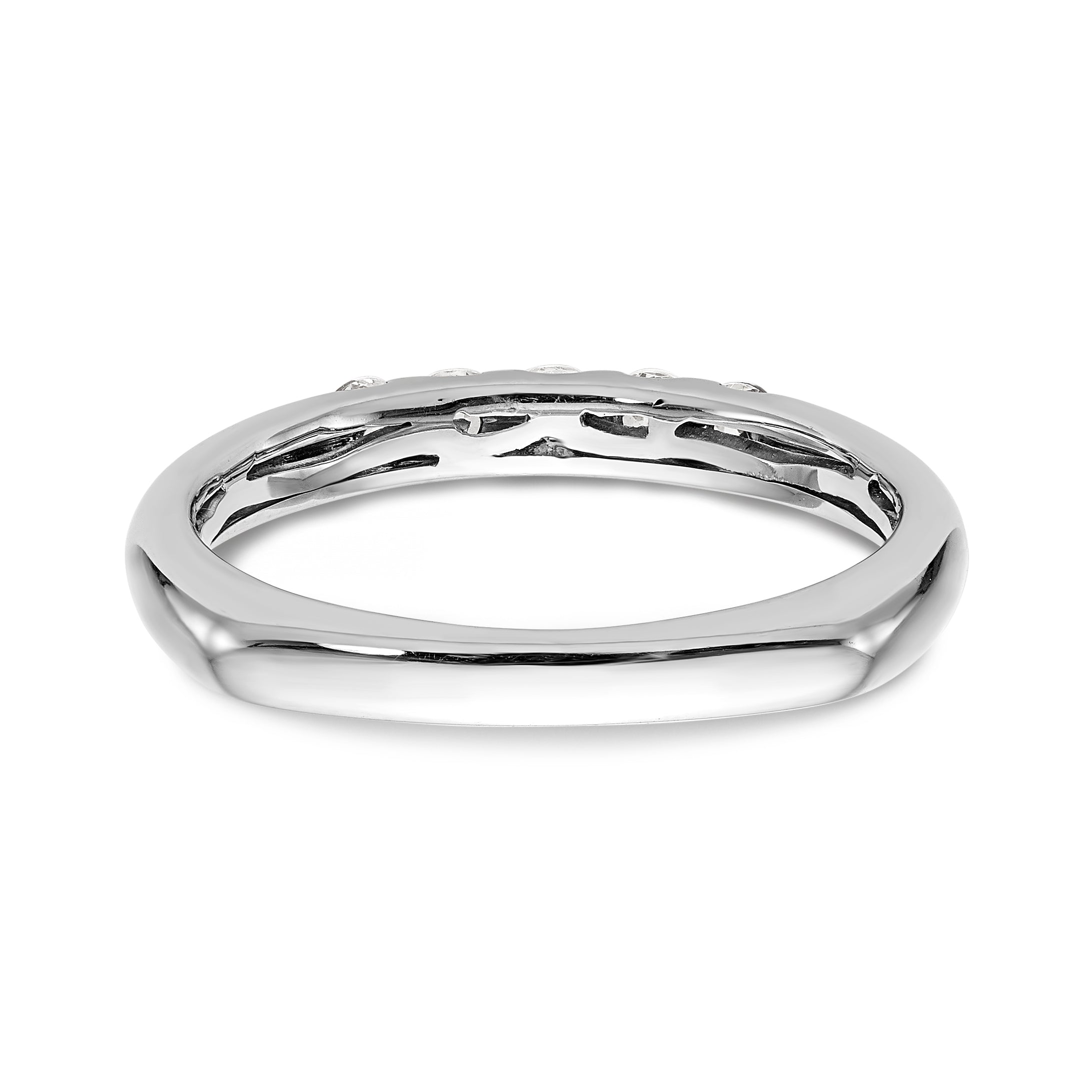 14K Weißgold Diamant-Trauring