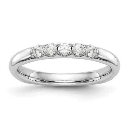 14K Weißgold Diamant-Trauring