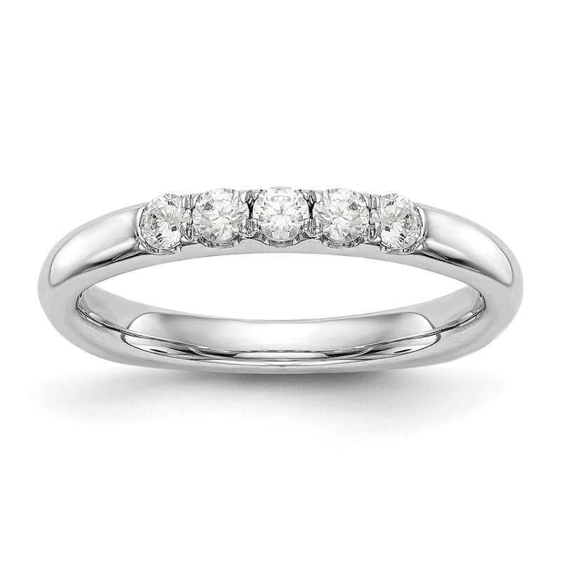 14K Weißgold Diamant-Trauring