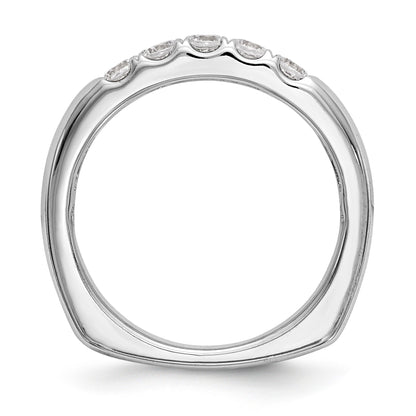 14K Weißgold Diamant-Trauring