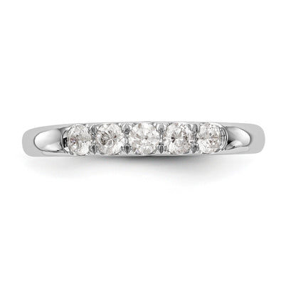 14K Weißgold Diamant-Trauring