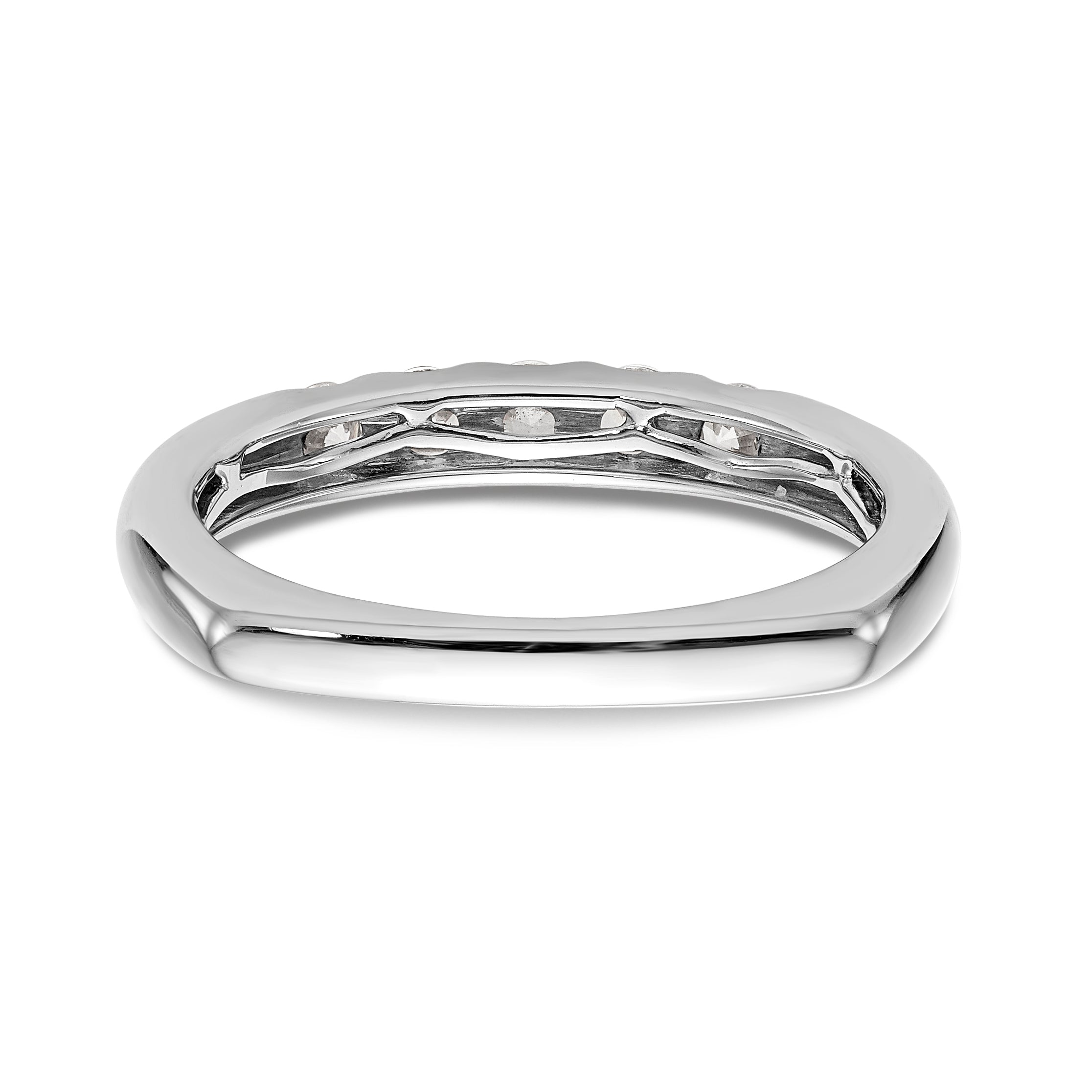 14K Weißgold Diamant-Trauring