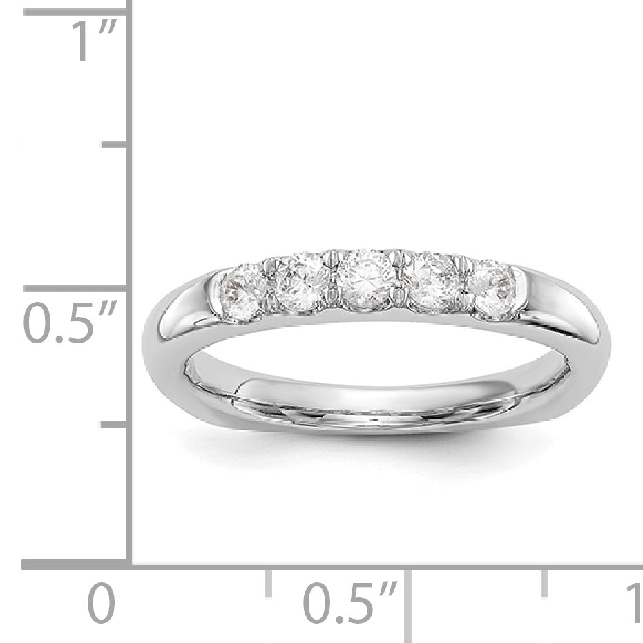 14K Weißgold Diamant-Trauring