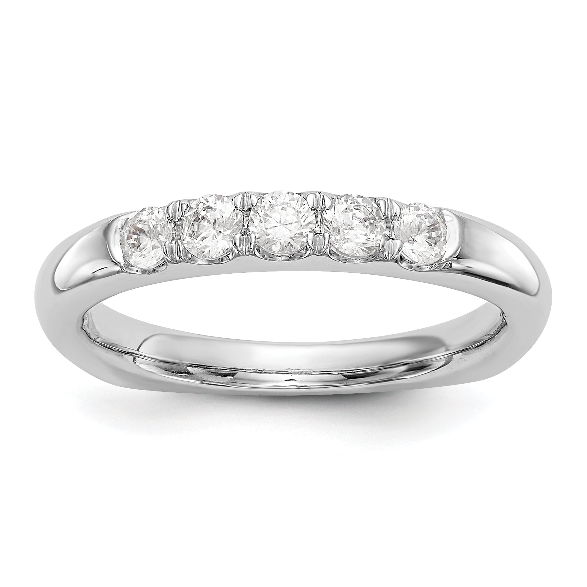 14K Weißgold Diamant-Trauring