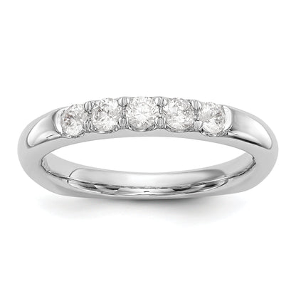 14K Weißgold Diamant-Trauring