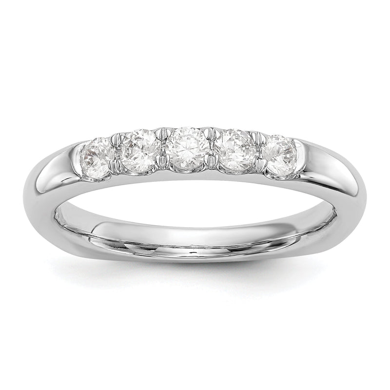 14K Weißgold Diamant-Trauring