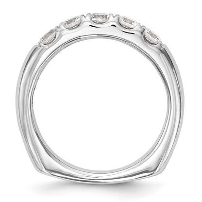 14K Weißgold Diamant-Trauring