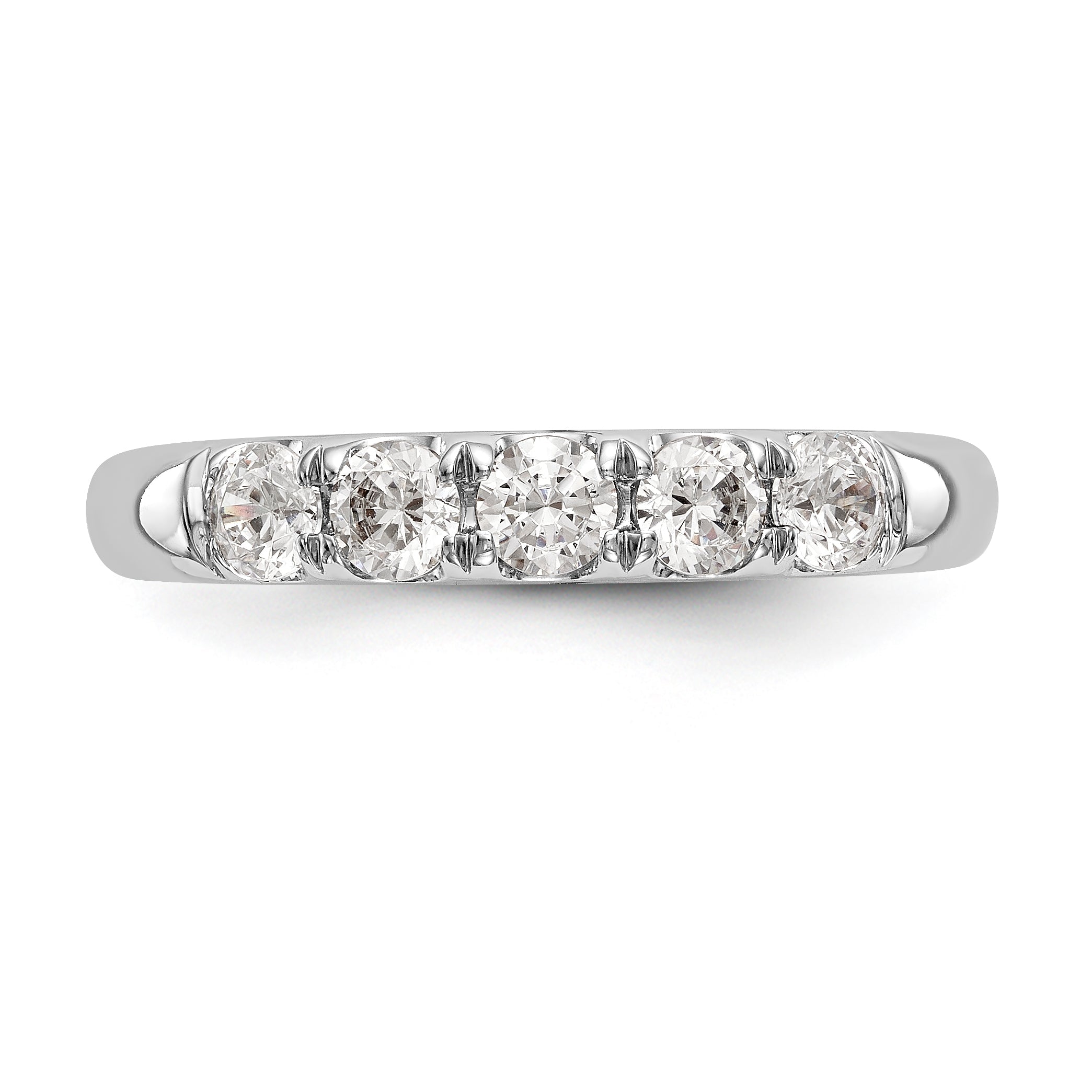 14K Weißgold Diamant-Trauring