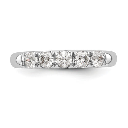 14K Weißgold Diamant-Trauring