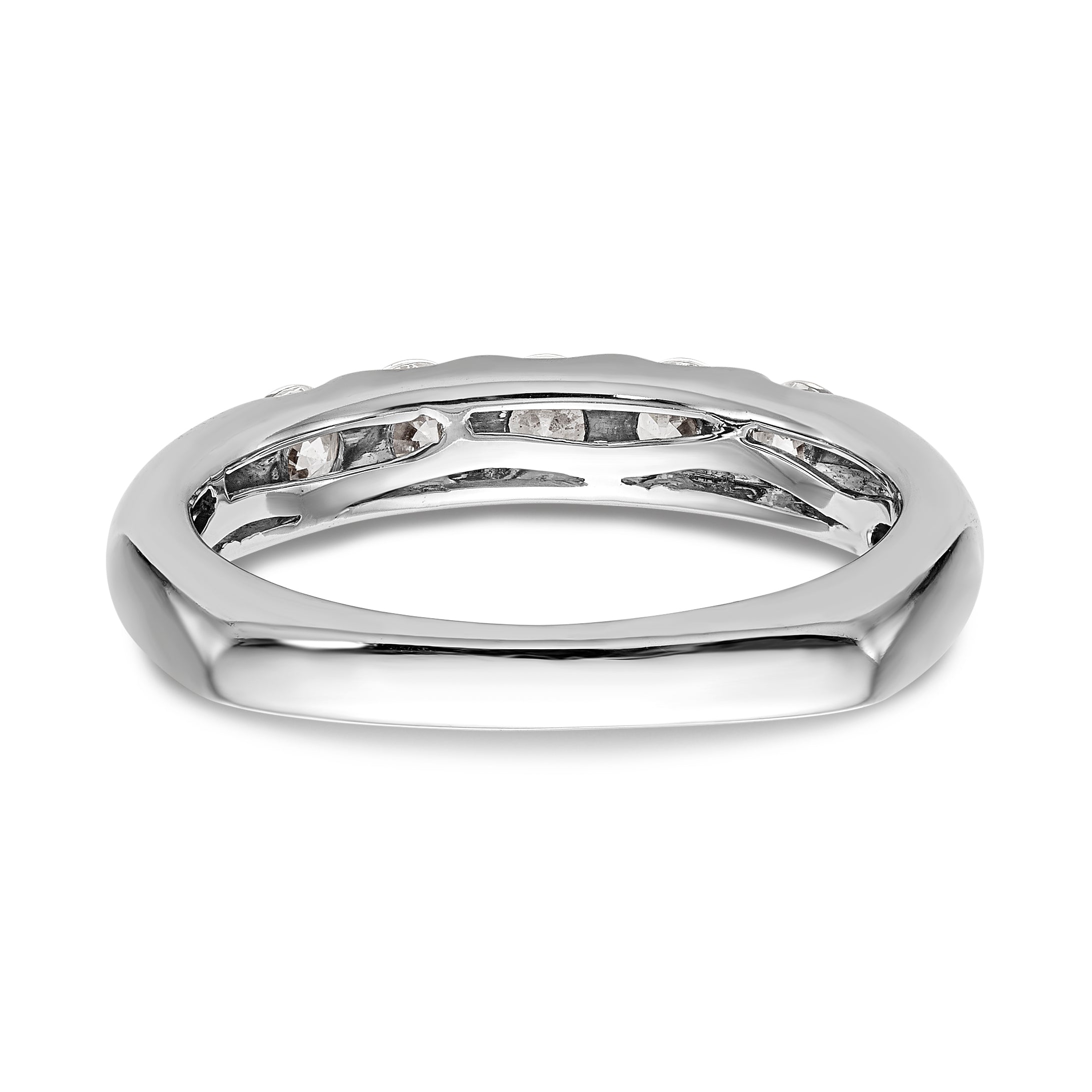 14K Weißgold Diamant-Trauring