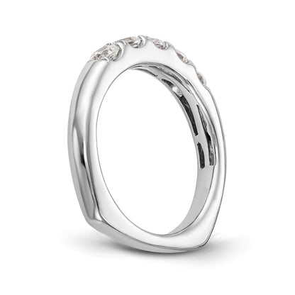 14K Weißgold Diamant-Trauring
