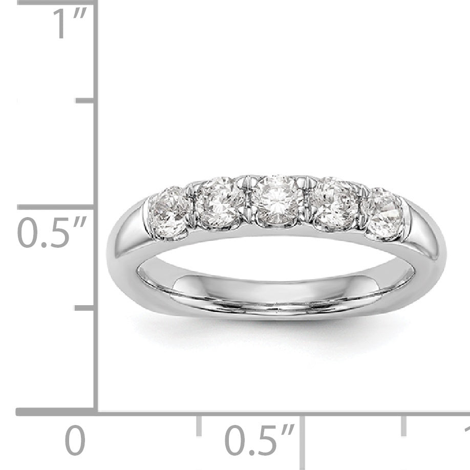 14K Weißgold Diamant-Trauring