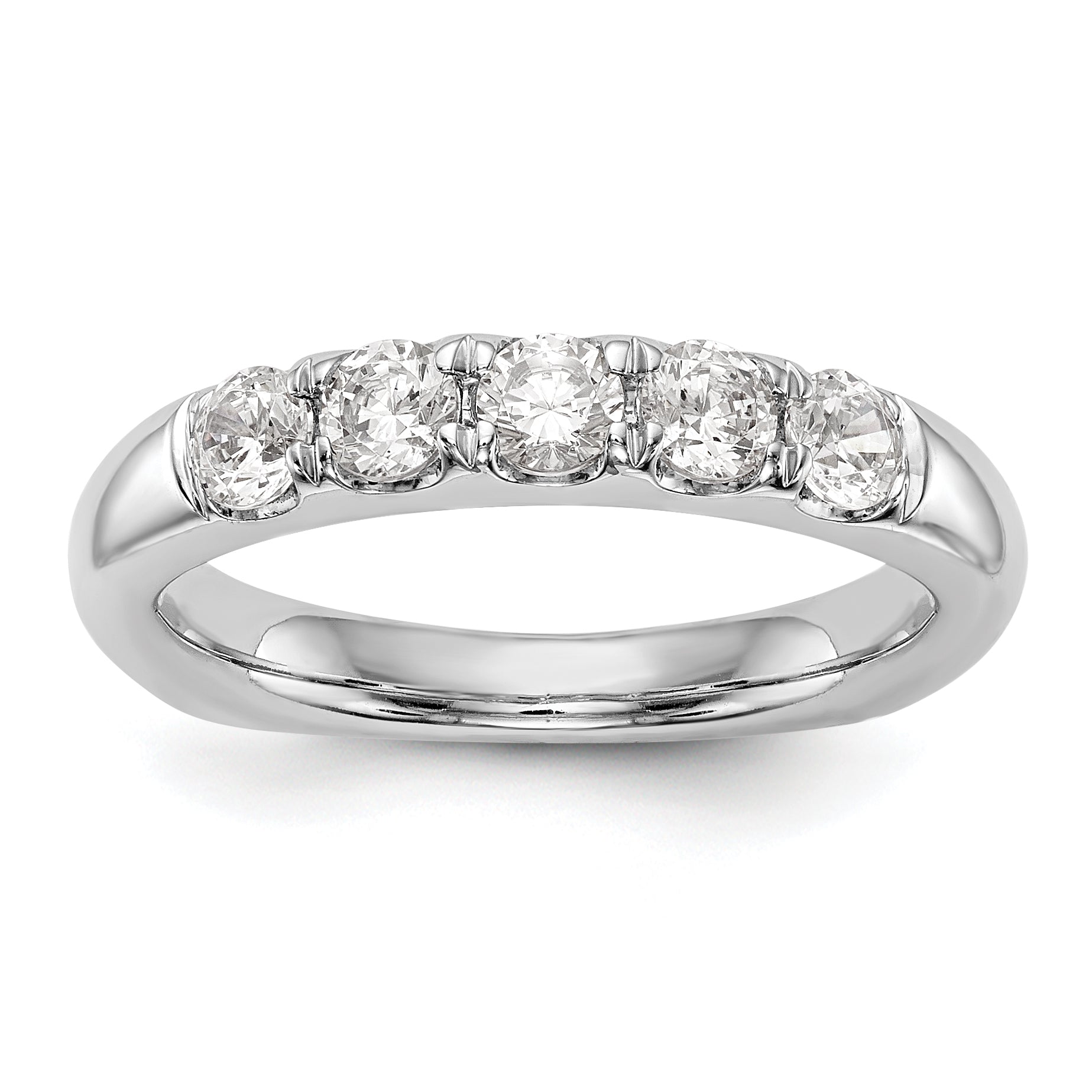 14K Weißgold Diamant-Trauring
