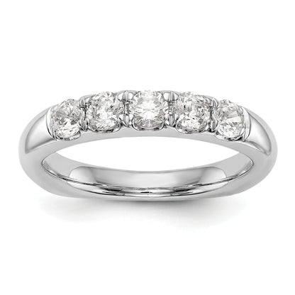14K Weißgold Diamant-Trauring