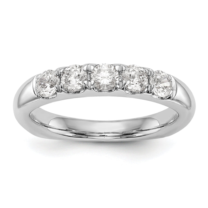 14K Weißgold Diamant-Trauring