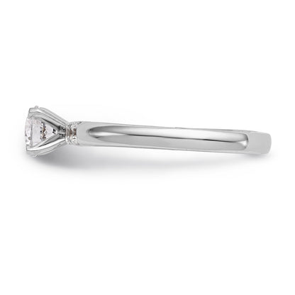 14K Weißgold Diamant-Verlobungsring mit Krappenfassung
