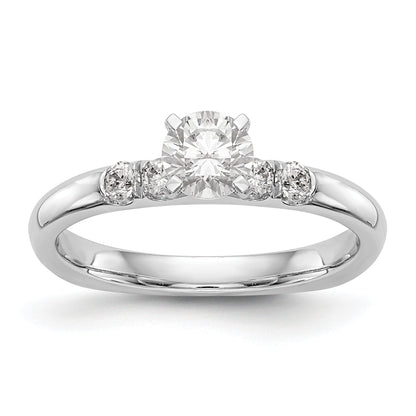 14K Weißgold Diamant-Verlobungsring mit Krappenfassung
