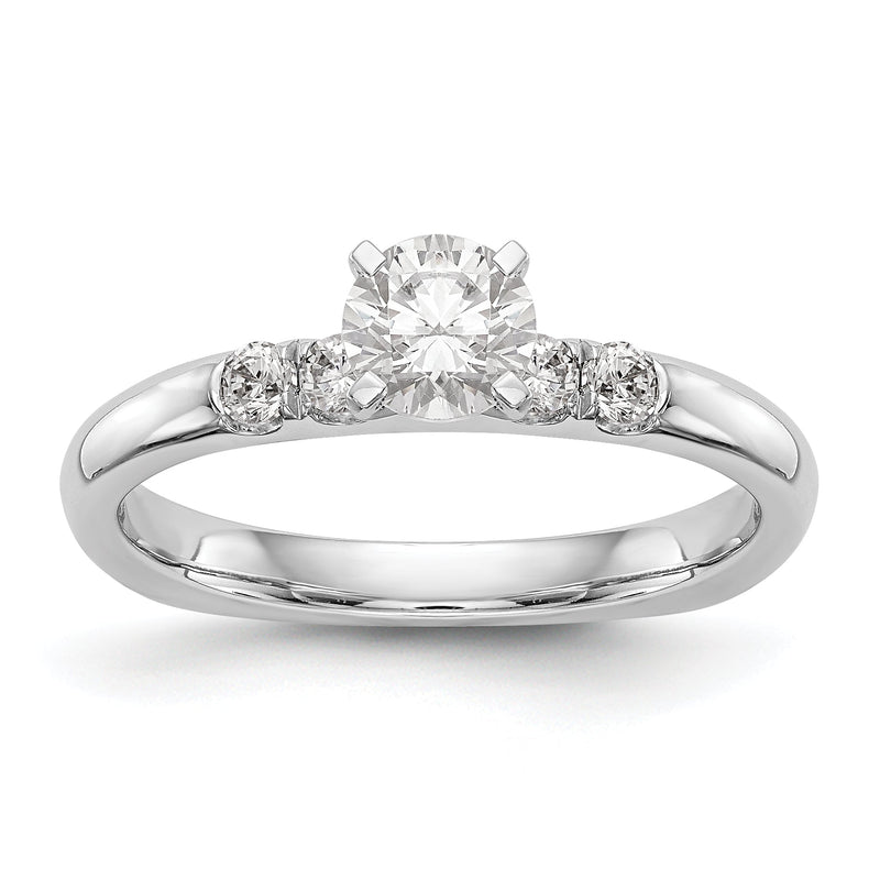 14K Weißgold Diamant-Verlobungsring mit Krappenfassung