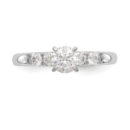 14K Weißgold Diamant-Verlobungsring mit Krappenfassung