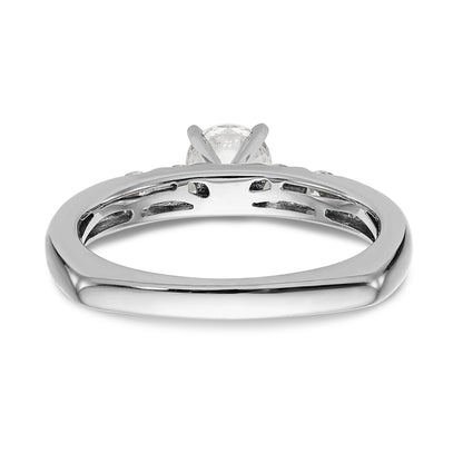 14K Weißgold Diamant-Verlobungsring mit Krappenfassung