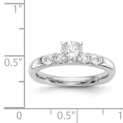 14K Weißgold Diamant-Verlobungsring mit Krappenfassung