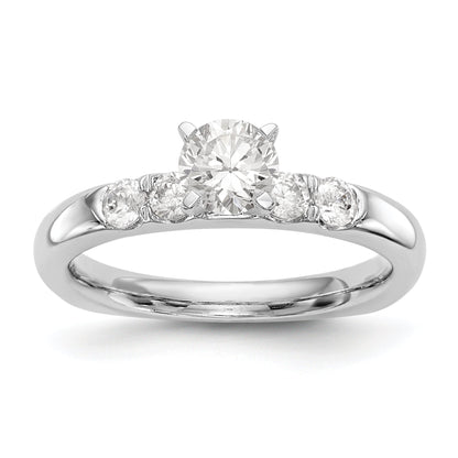 14K Weißgold Diamant-Verlobungsring mit Krappenfassung