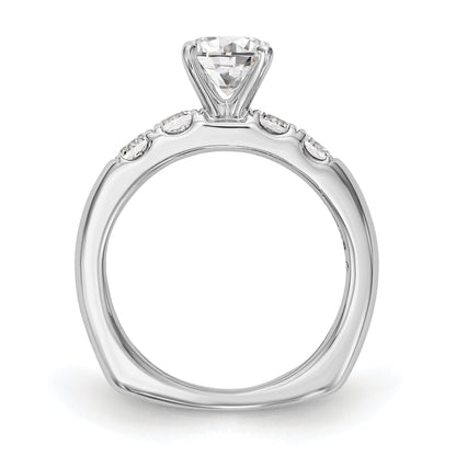 14K Weißgold Diamant-Verlobungsring mit Krappenfassung