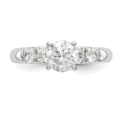 14K Weißgold Diamant-Verlobungsring mit Krappenfassung