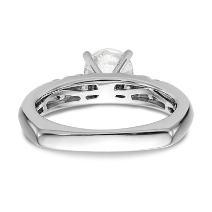 14K Weißgold Diamant-Verlobungsring mit Krappenfassung