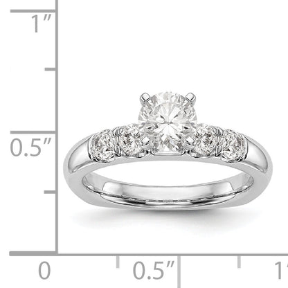 14K Weißgold Diamant-Verlobungsring mit Krappenfassung