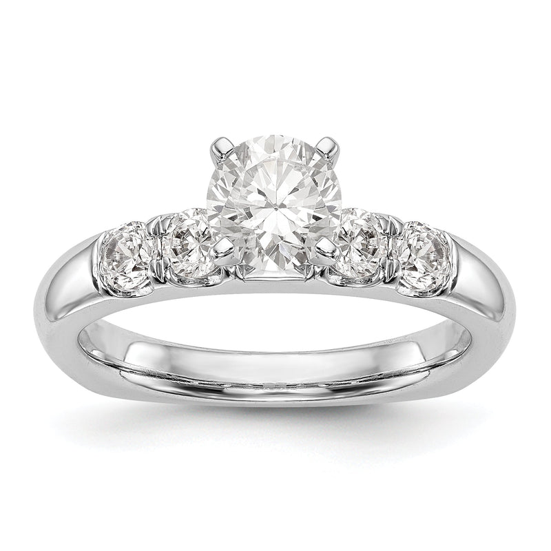 14K Weißgold Diamant-Verlobungsring mit Krappenfassung