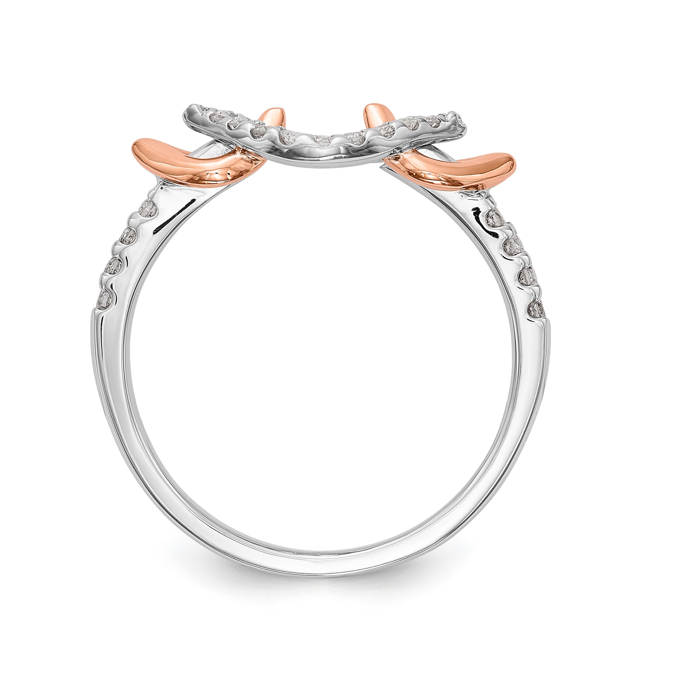 14K Weißgold Diamant-Verlobungsring mit Krappenfassung