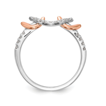 14K Weißgold Diamant-Verlobungsring mit Krappenfassung