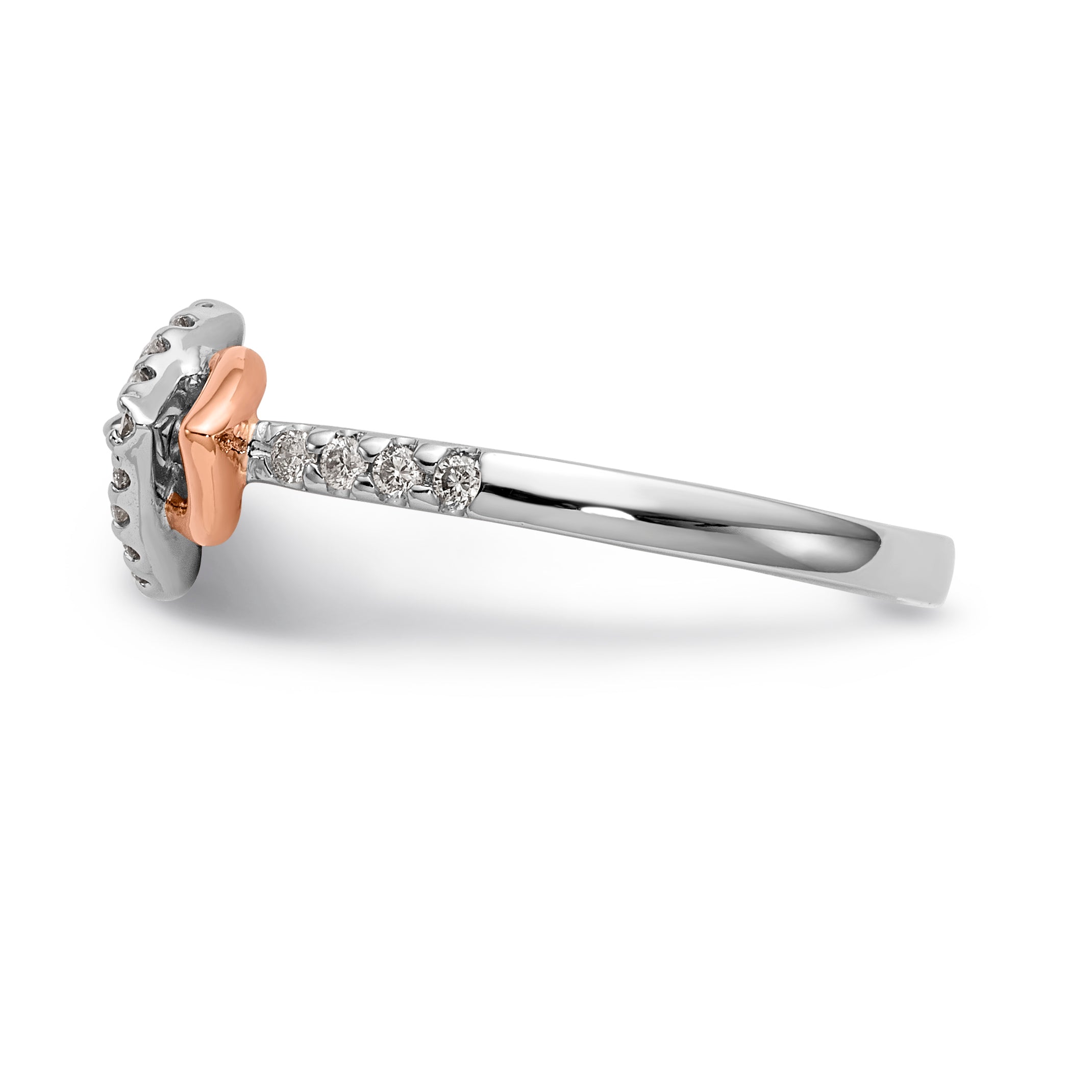 14K Weißgold Diamant-Verlobungsring mit Krappenfassung