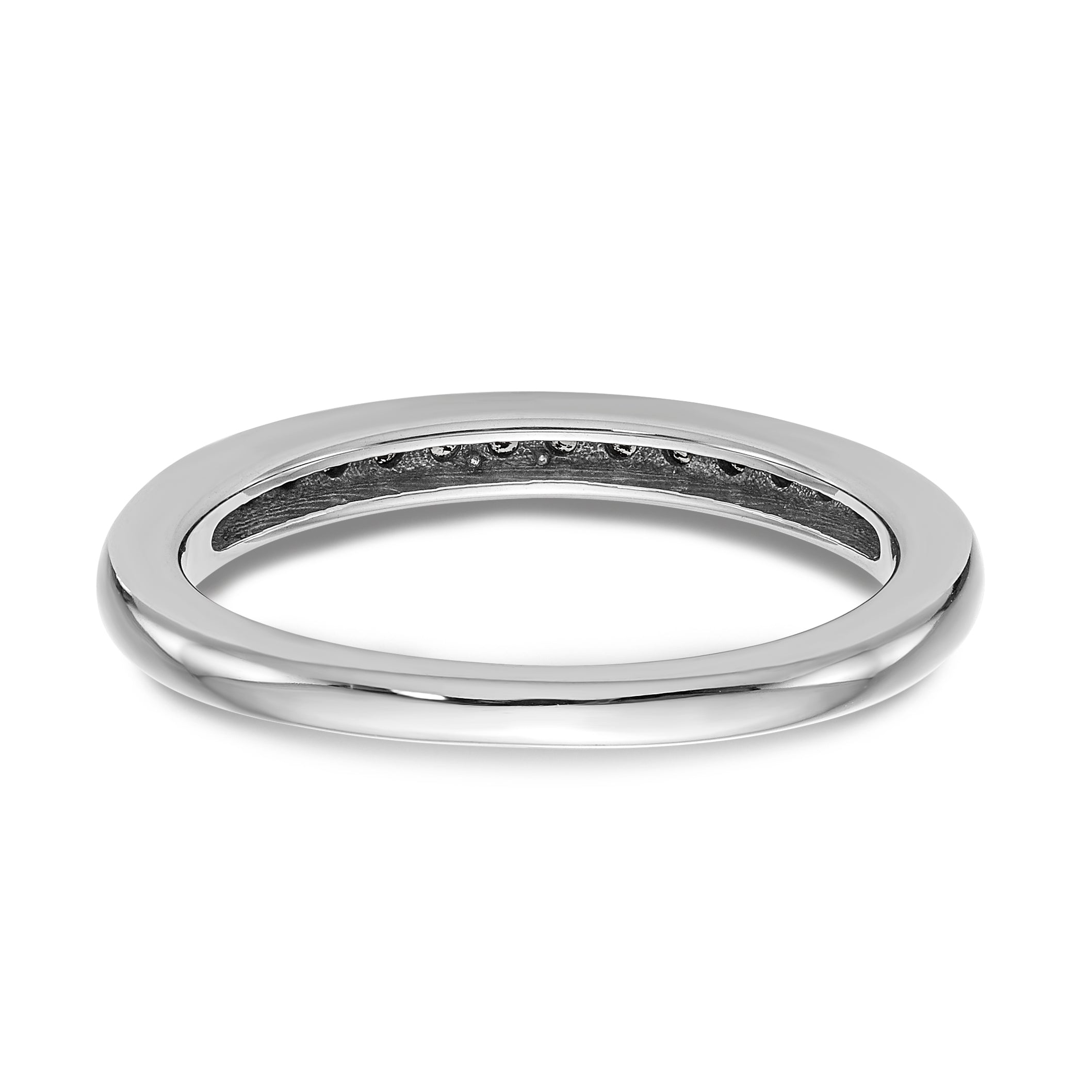 14K Weißgold Diamant-Trauring