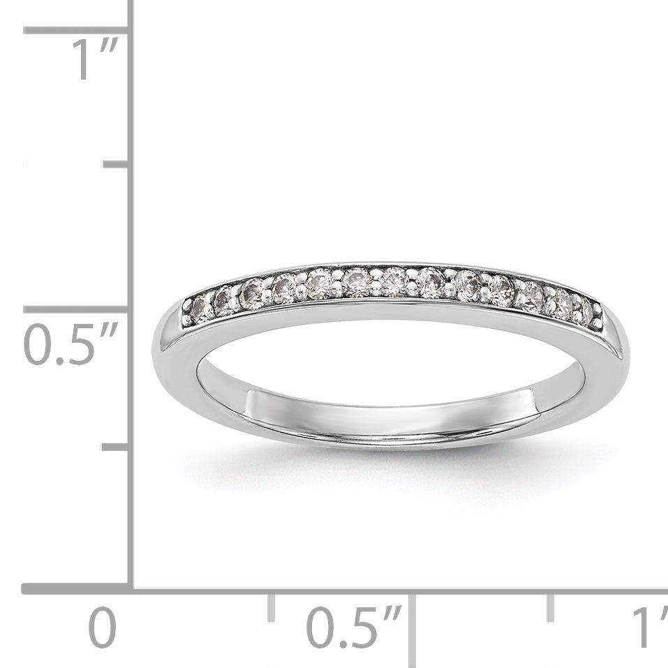 14K Weißgold Diamant-Trauring