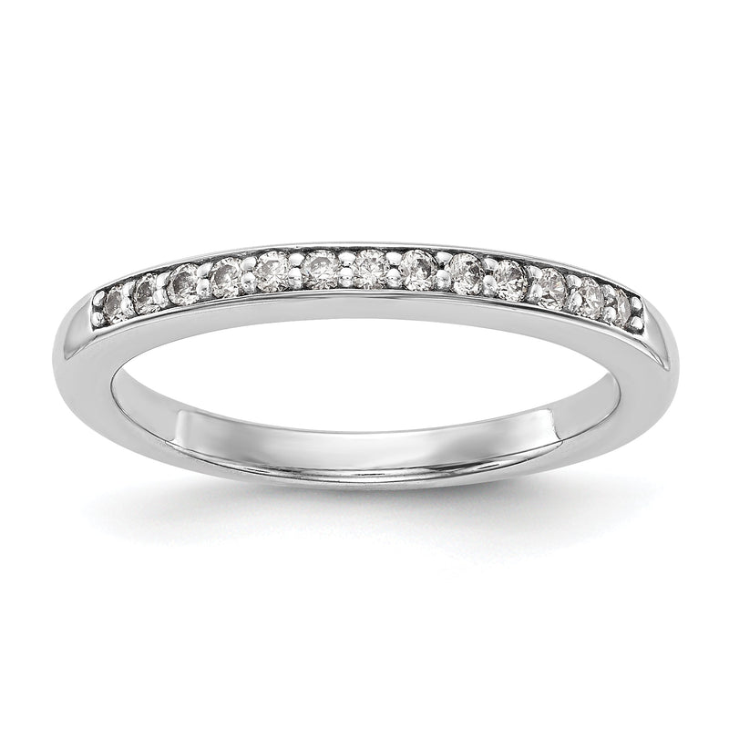14K Weißgold Diamant-Trauring