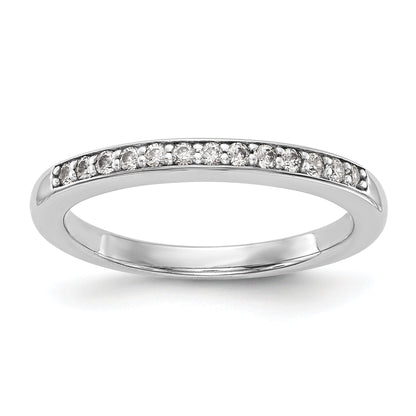 14K Weißgold Diamant-Trauring
