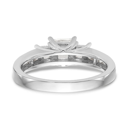 Verlobungsring aus 14K Weißgold mit 3 simulierten Diamanten