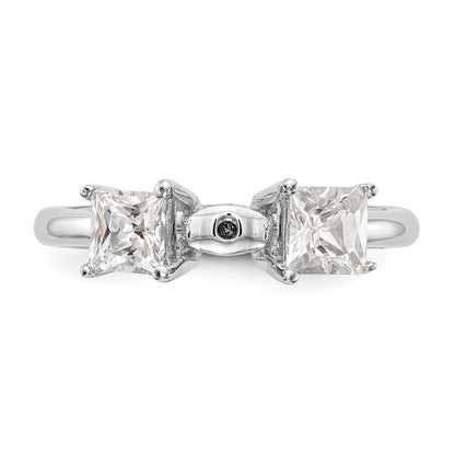 Verlobungsring mit 3 Diamanten in Krappenfassung aus 14K Weißgold