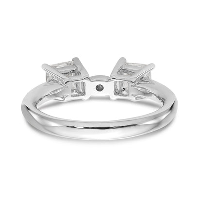 Verlobungsring mit 3 Diamanten in Krappenfassung aus 14K Weißgold