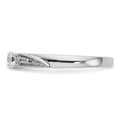 14K Weißgold Diamant-Trauring