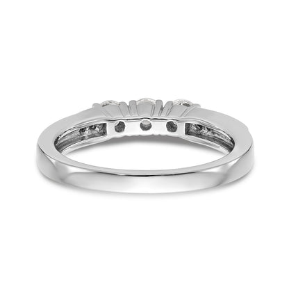 14K Weißgold Diamant-Trauring