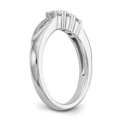 14K Weißgold Diamant-Trauring