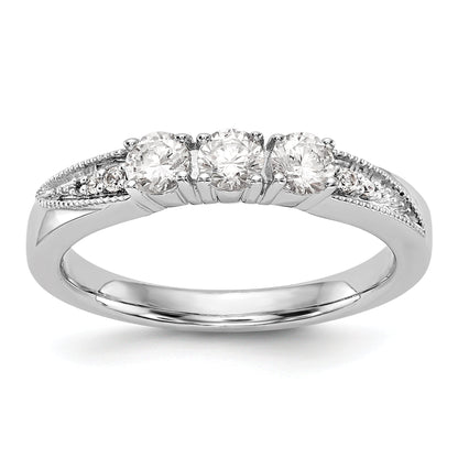 14K Weißgold Diamant-Trauring