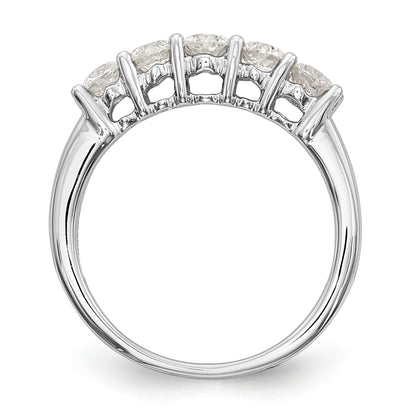 14K Weißgold Diamant-Trauring